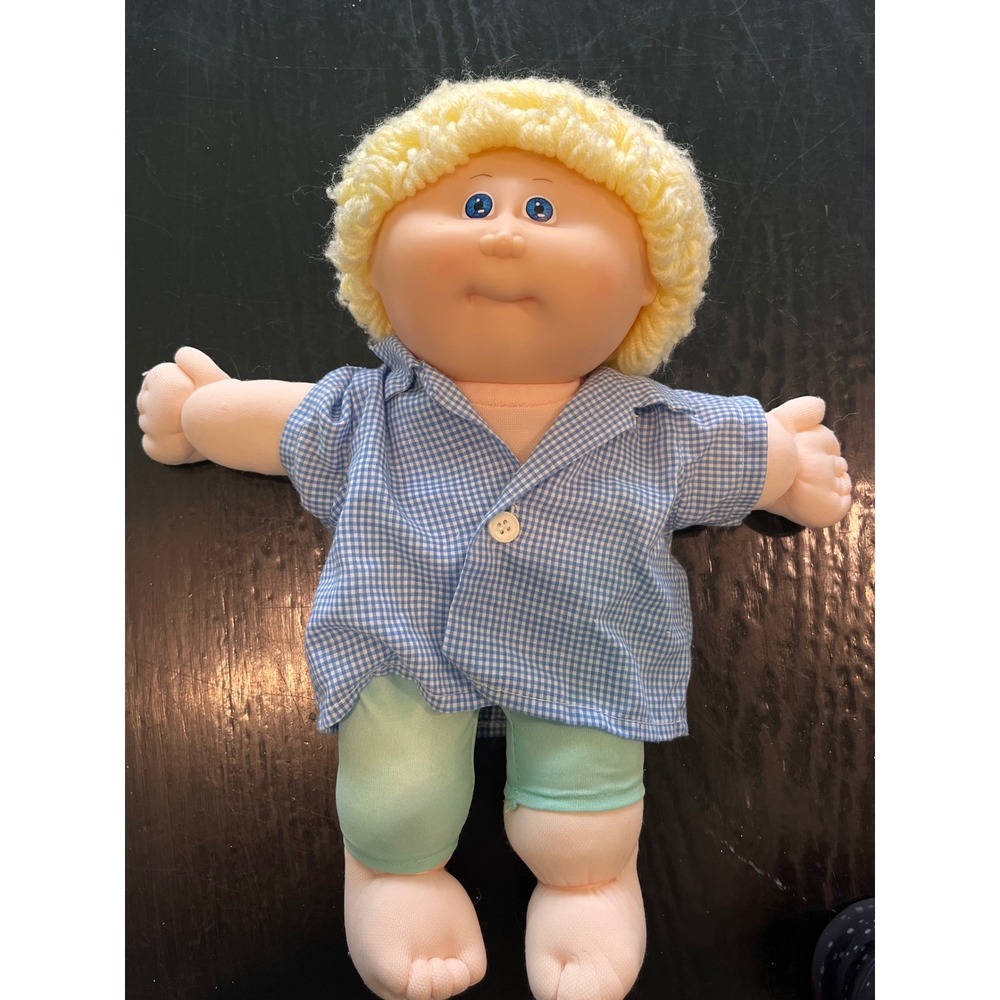 Vintage 1980s Cabbage Patch Doll Blonde Hair Blue Eyes - Picture 6 of 11